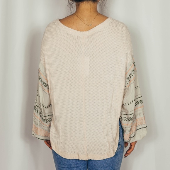 NEW // On My Way Contrast Embroidery Top - Picture 8 of 8